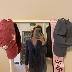 Premise Studio- Blue cropped cardigan